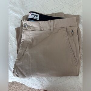 Birddogs Stretch Khakis Men's Tan Pants Golf Athletic